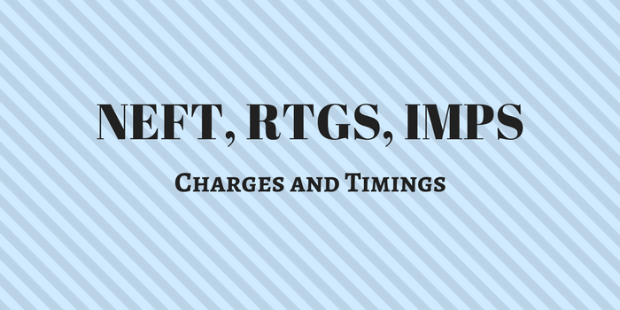 SBI NEFT, RTGS, and IMPS timings and charges.