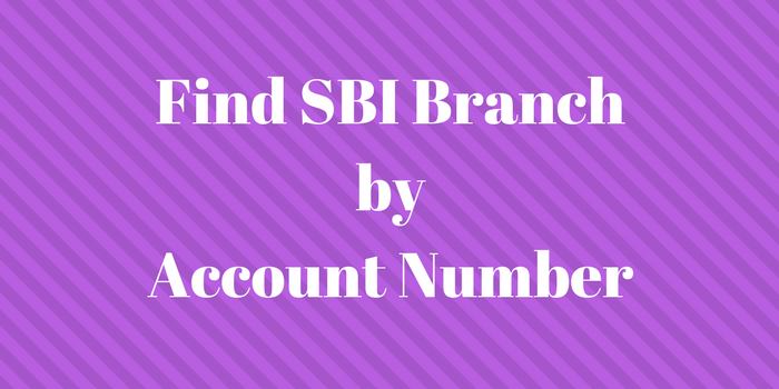 How to search SBI branch by account number?
